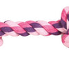 Trixie Denta Fun Tau-Knochen S in Pink-Lila als strapazierfähiges Hundespielzeug zur Förderung der Zahnhygiene bei kleinen Hunderassen.