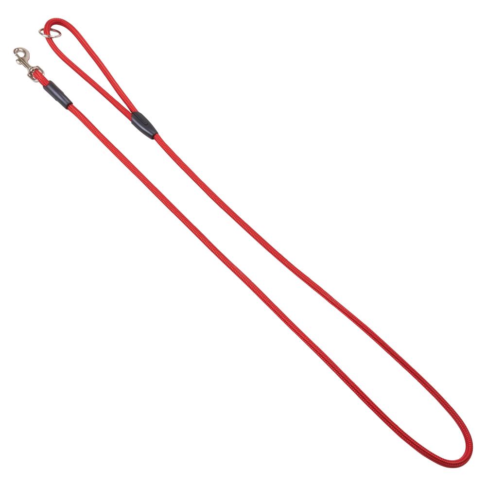 Rote Moxon Handführleine mit robuster Verarbeitung und Karabinerhaken. Für zuverlässige Führung und Kontrolle beim Hundespaziergang.