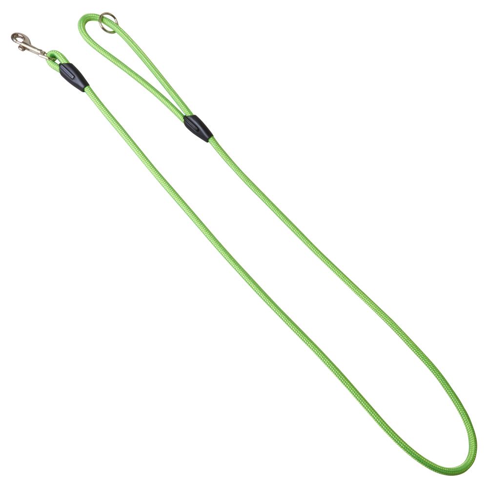 Hellgrüne Moxon Handführleine mit reflektierendem Seil und ergonomischer Schlaufe. Ideal für aktive Hundehalter bei Tag und Nacht.