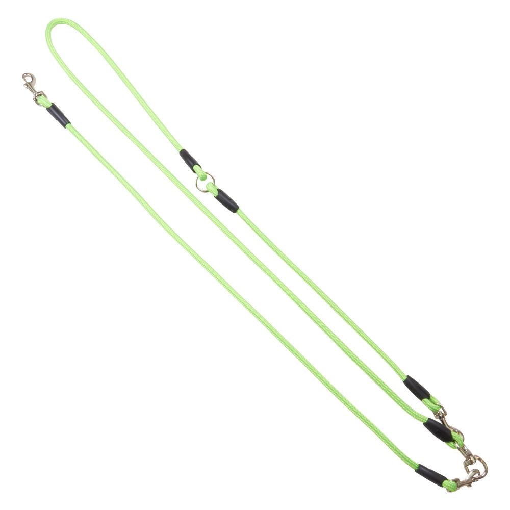 Hellgrüne Moxon Umhängeleine mit schwarzem Karabiner. Leichte und praktische Leine für kleine bis mittelgroße Hunde.