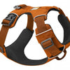 RUFFWEAR Front Range Geschirr Campfire Orange mit reflektierenden Nähten und robustem Brustpolster für Hunde. Ideal für Outdoor-Aktivitäten.