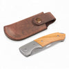 Taschenmesser inkl. handgenähter Messertasche aus Rindleder