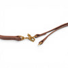 Fettleder Ablaufleine "Brass-Line" mit KONG-Karabiner