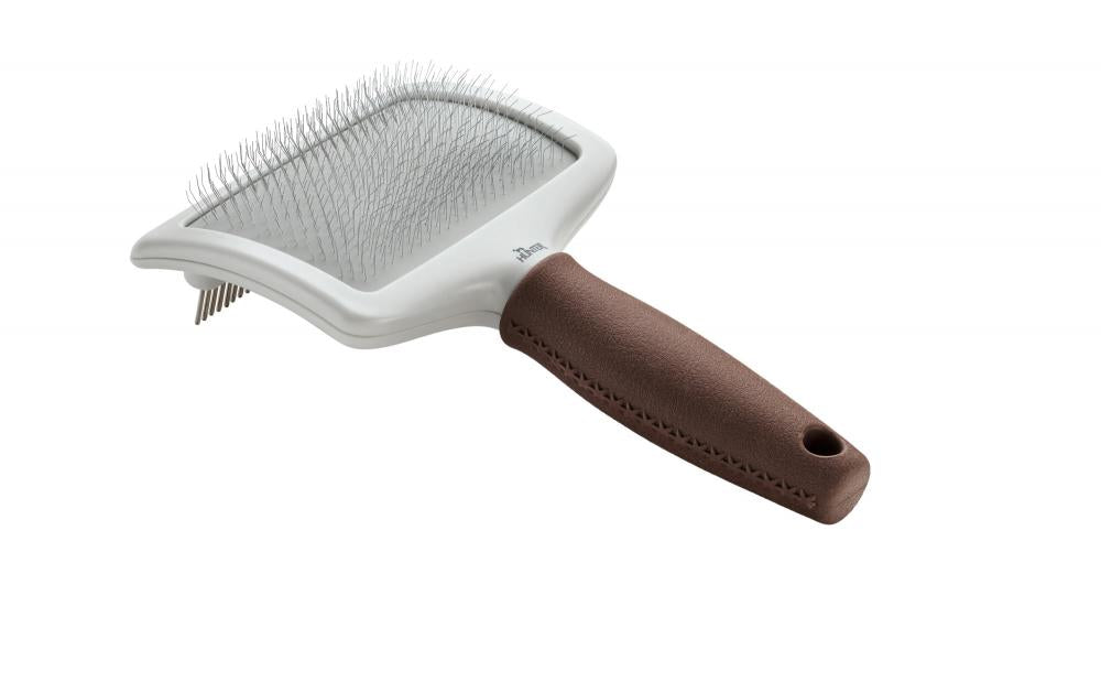 Große HUNTER Kombibürste Spa 'Zupfen und Kämmen' mit komfortablem Griff und flexiblen Borsten für effektive Fellpflege.