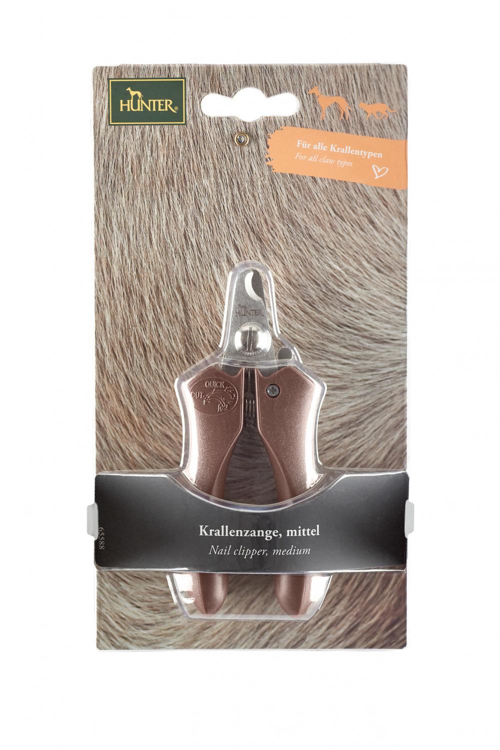 Mittlere HUNTER Krallenzange Spa in Originalverpackung, perfekt für mittelgroße Hunde. Praktisches Zubehör für die Krallenpflege im Heimtierbedarf.
