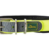 HUNTER Hundehalsband Convenience Comfort V2 neongelb mit reflektierendem Design, robustem Verschluss und weicher Polsterung für Hunde.