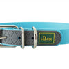 HUNTER Hundehalsband Convenience türkis mit robuster Metallschnalle und rutschfestem Design, ideal für aktive Hunde.