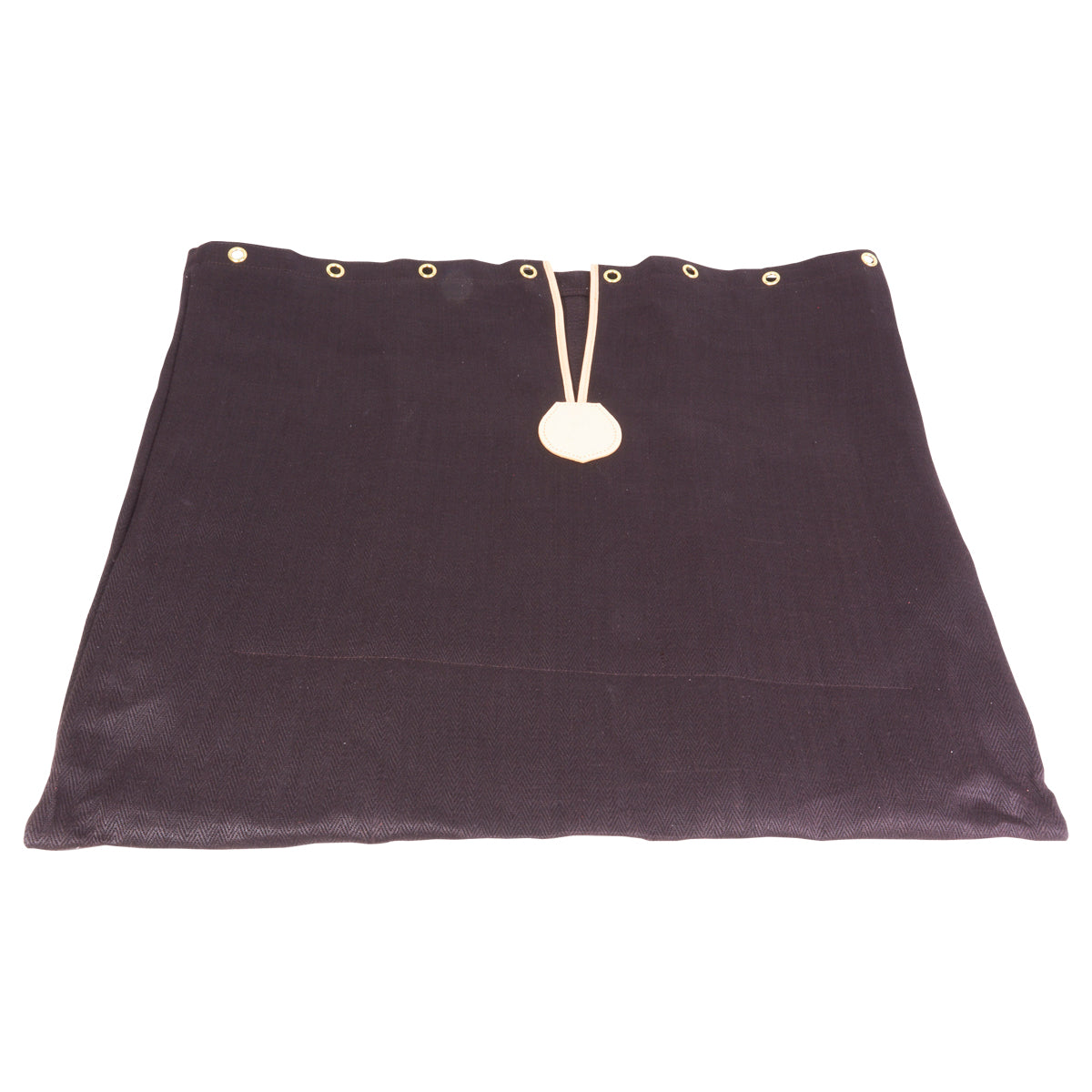 Dunkelbrauner Gebirgsrucksack Austauschsack aus Leinen mit Kordel und Ösen, geeignet für den Austausch bei Trekkingrucksäcken.