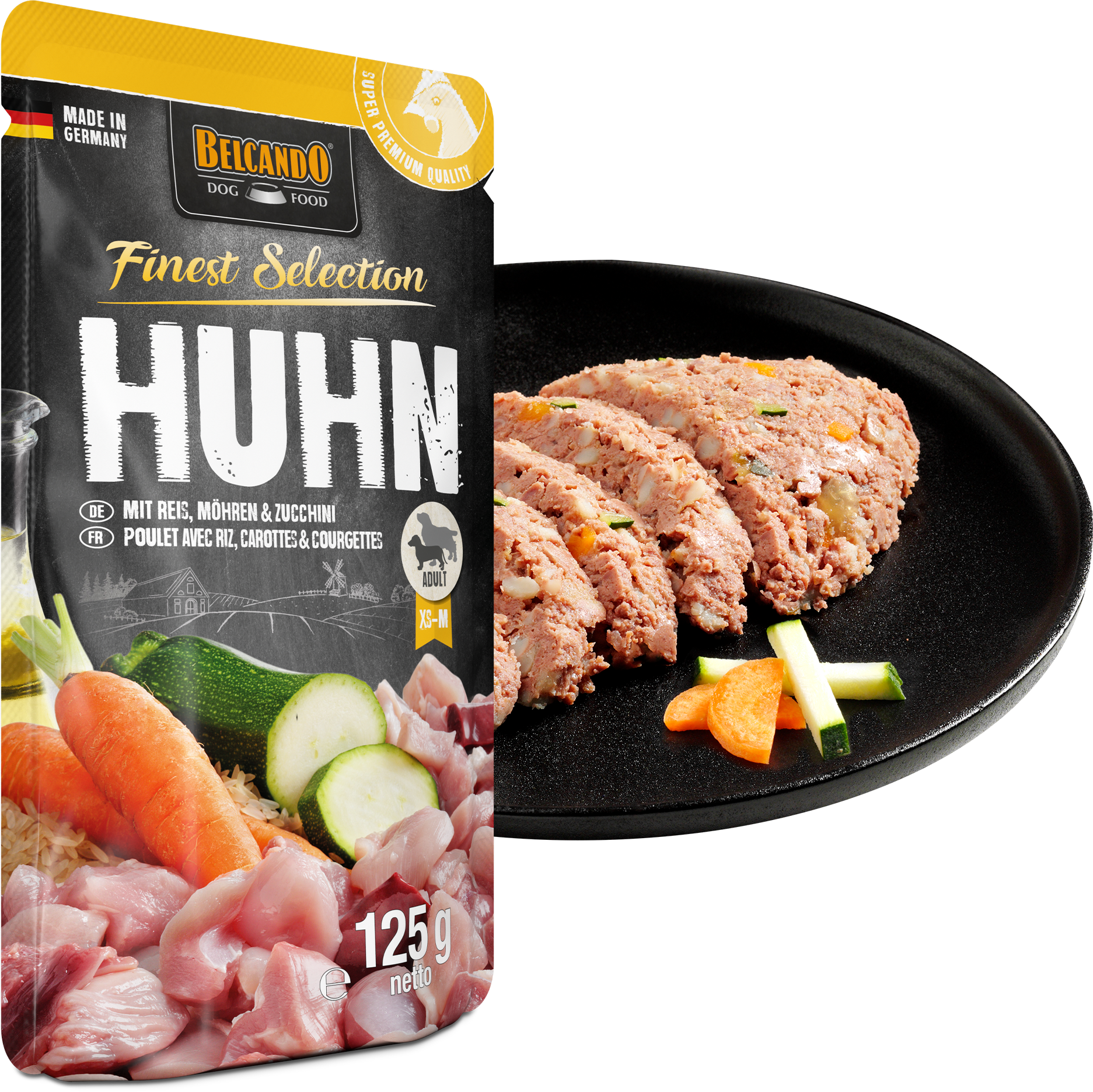 BELCANDO Huhn mit Reis, Möhren & Zucchini