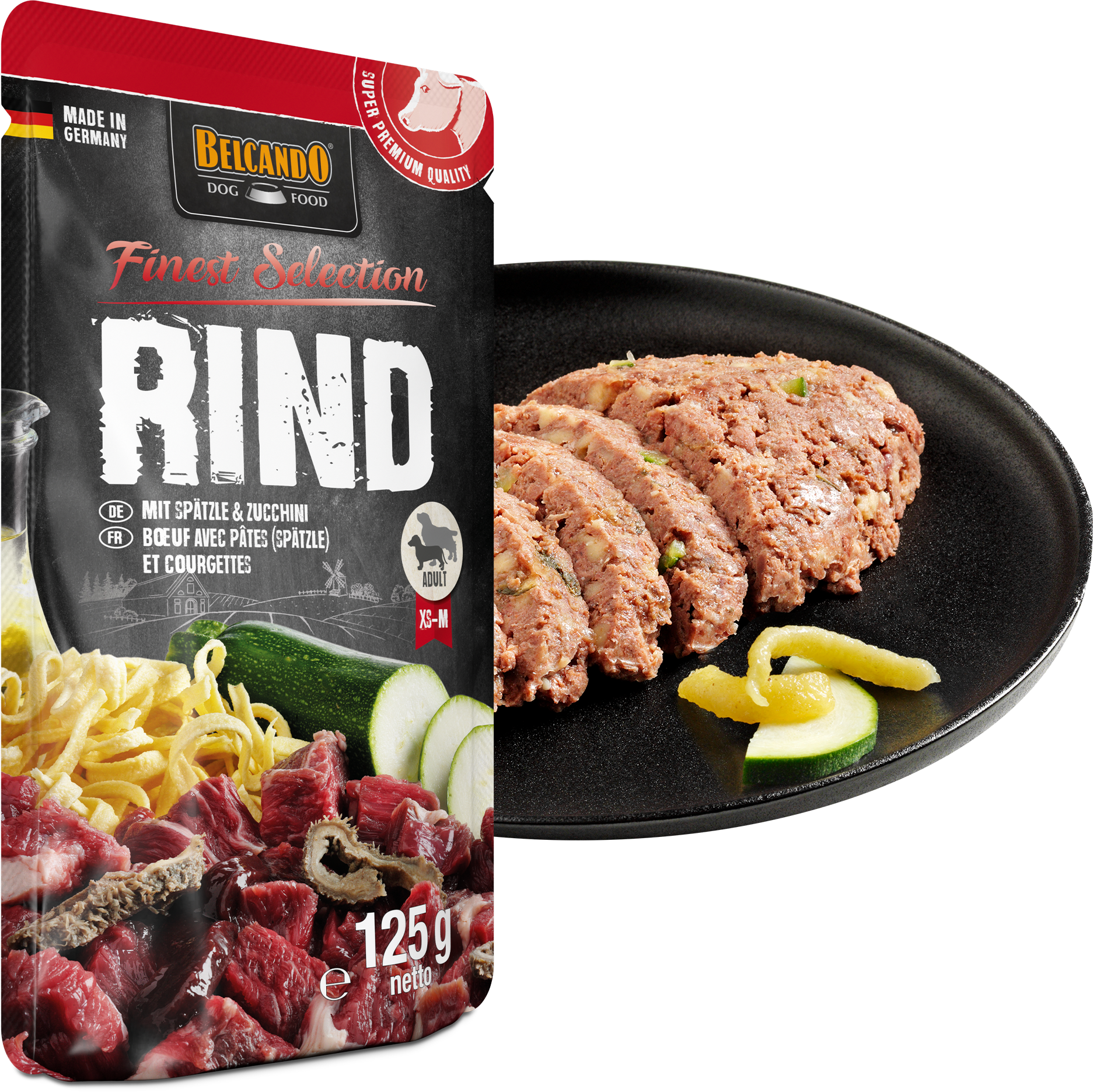 BELCANDO Rind mit Spätzle & Zucchini