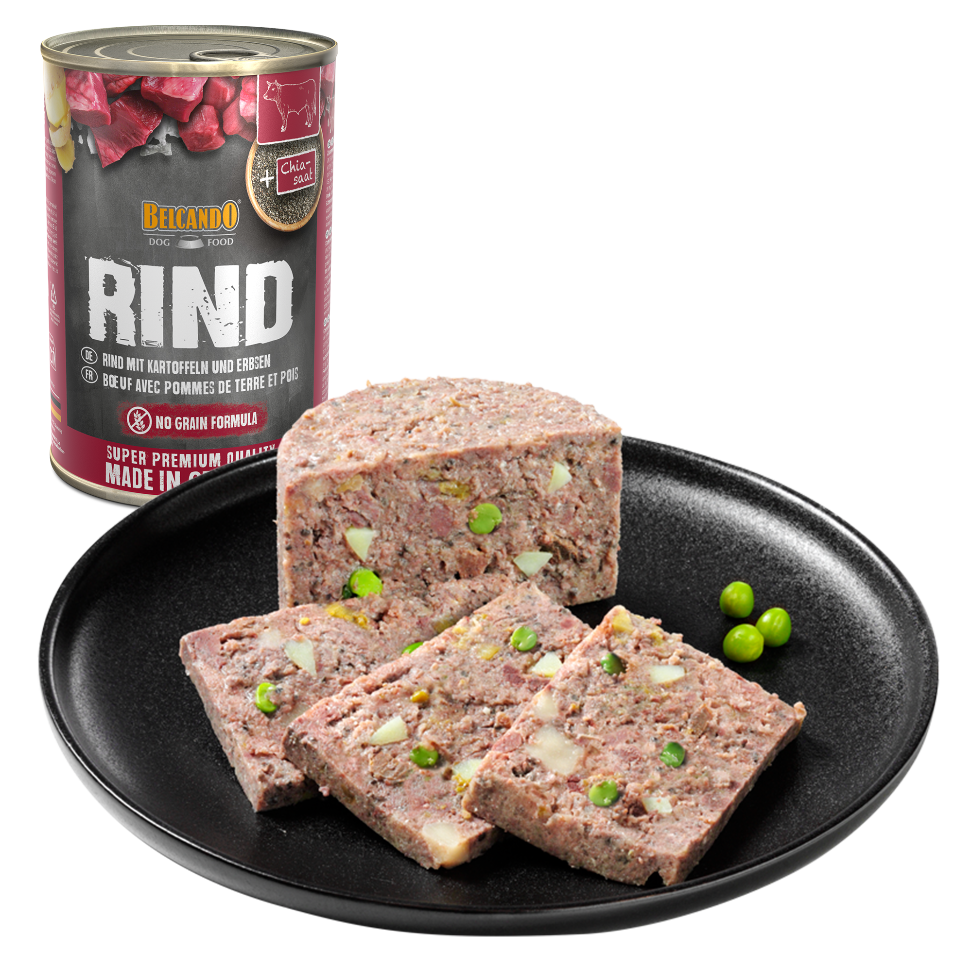 BELCANDO Rind mit Kartoffeln & Erbsen