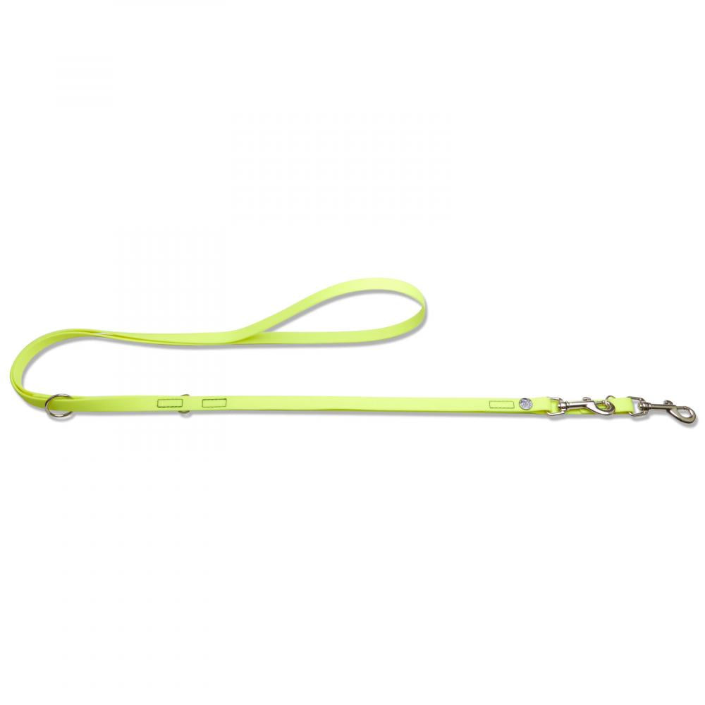 Neon-gelbe betaDog verstellbare Leine mit reflektierenden Elementen. Perfekt für Sichtbarkeit bei Dunkelheit und Sicherheit beim Gassigehen.
