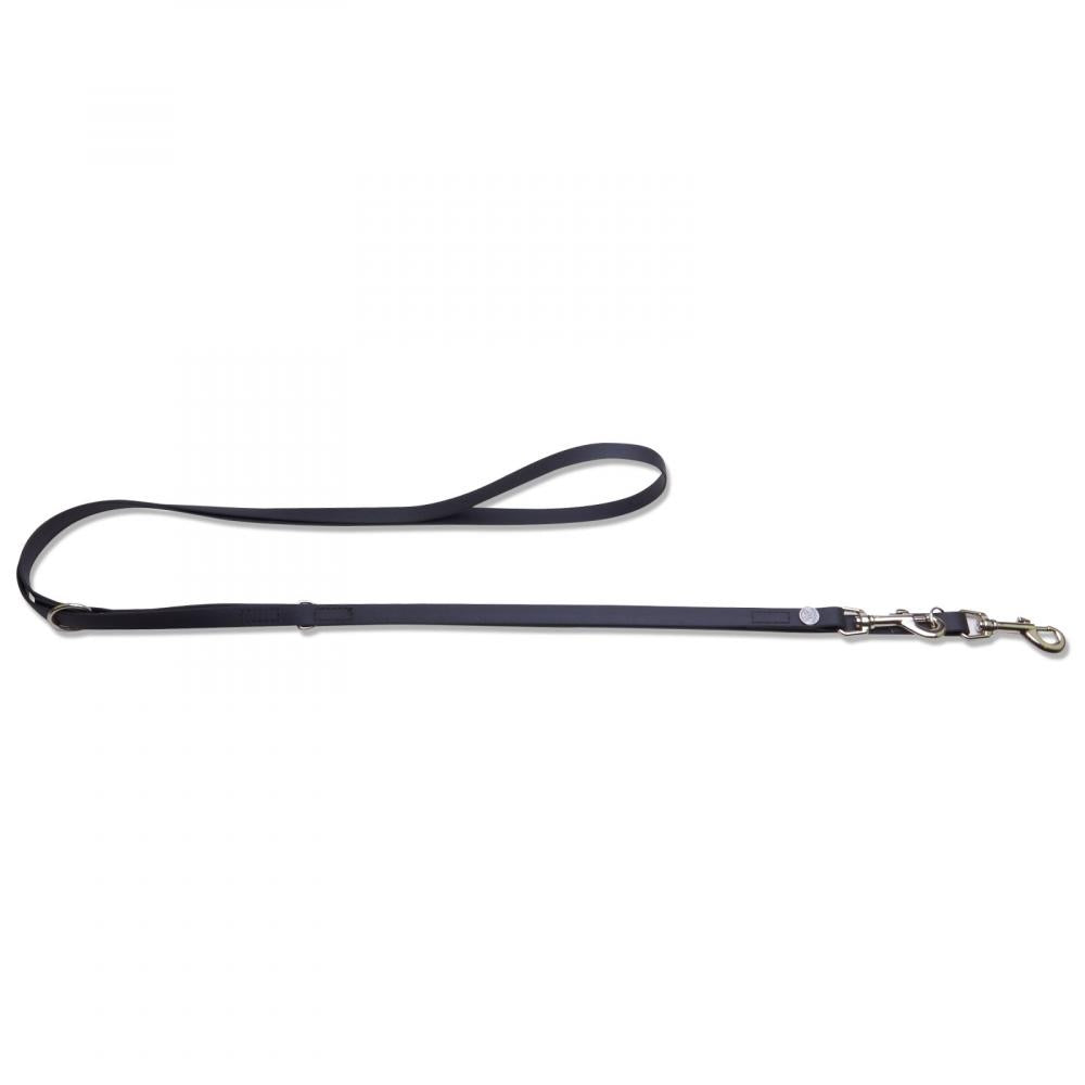 Schwarze betaDog verstellbare Leine mit robustem Karabinerhaken für Hunde. Ideal für Spaziergänge und Training im Alltag.