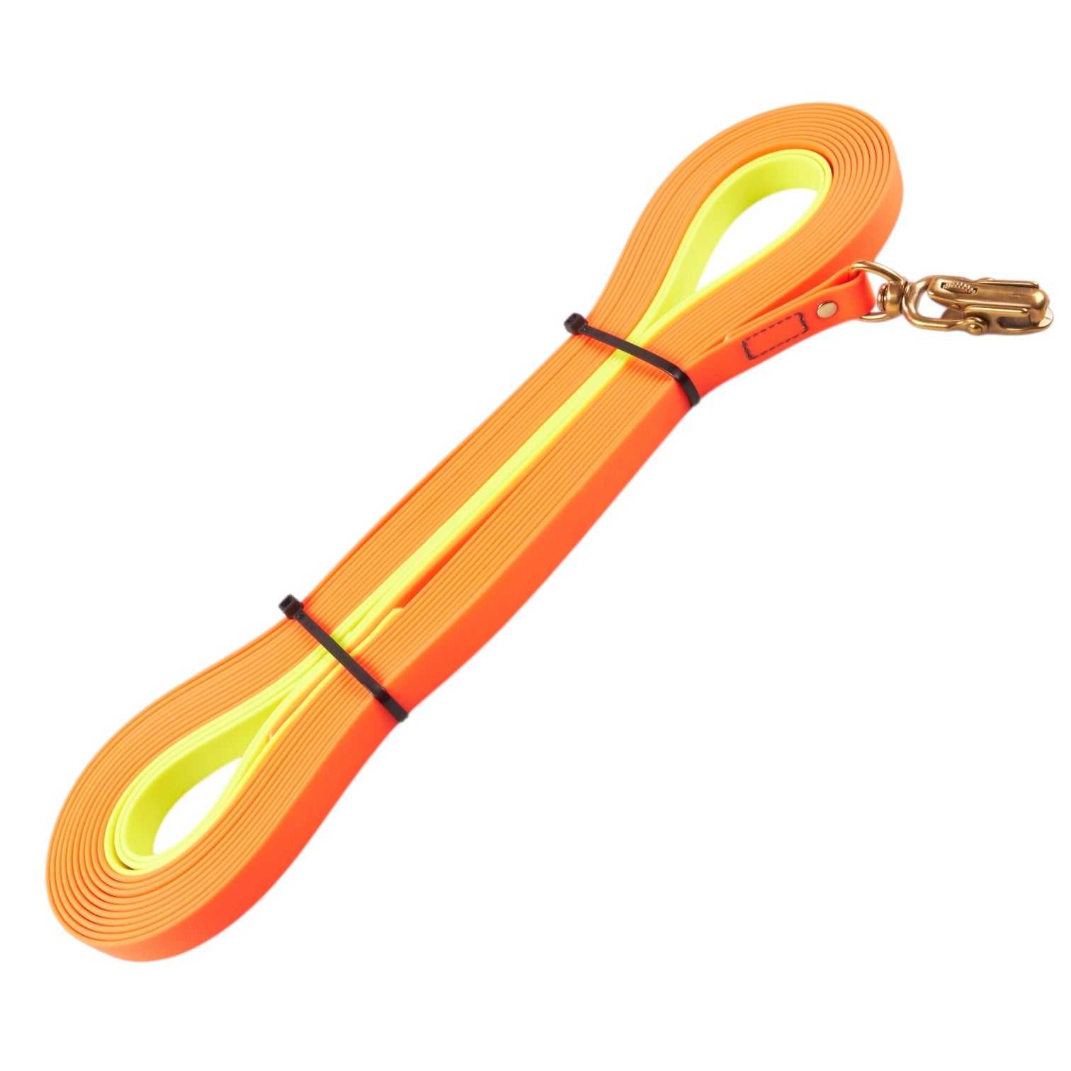 betaDog Neon Duo Schweißriemen mit KONG-Scherenkarabiner in Neonfarben, perfekt für Sichtbarkeit und Kontrolle beim Hundetraining.