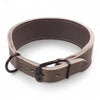 Fettleder Hundehalsband grau extrabreit
