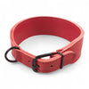 Fettleder Hundehalsband rot extrabreit