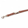 verstellbare Fettlederleine Braun