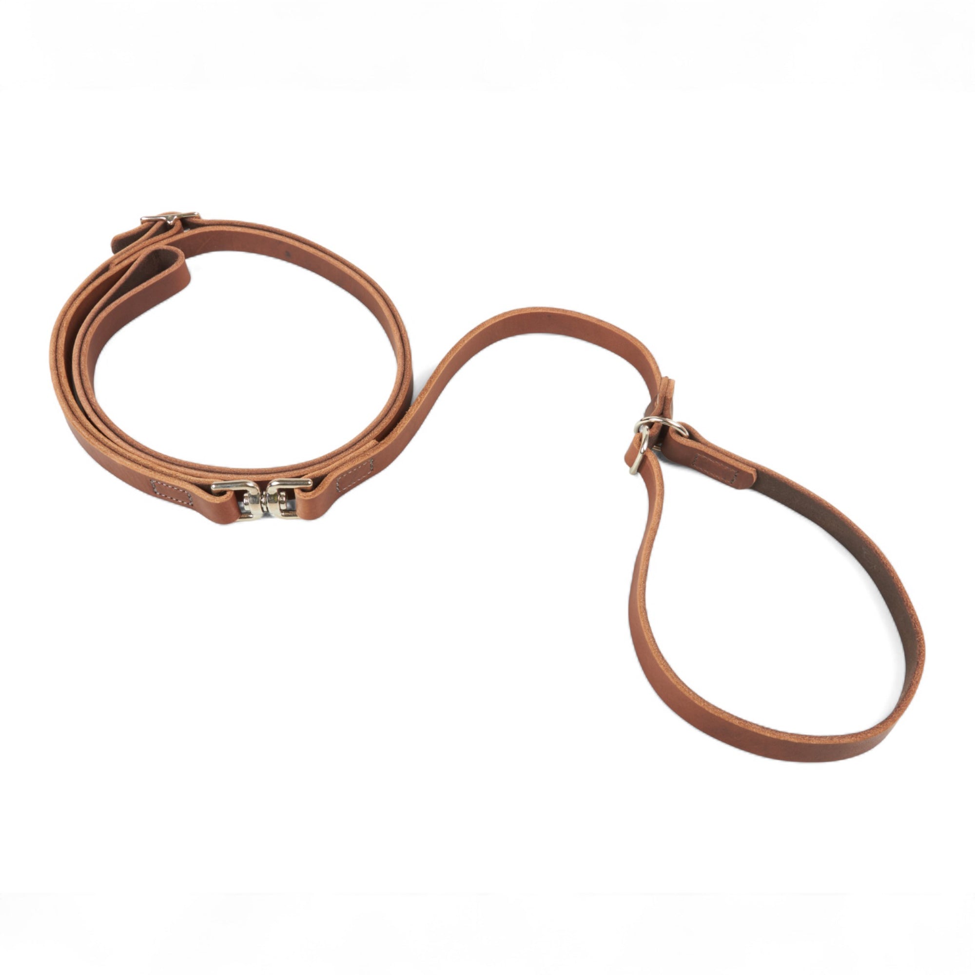 Fettleder Umhänge-Retrieverleine / Dressurleine