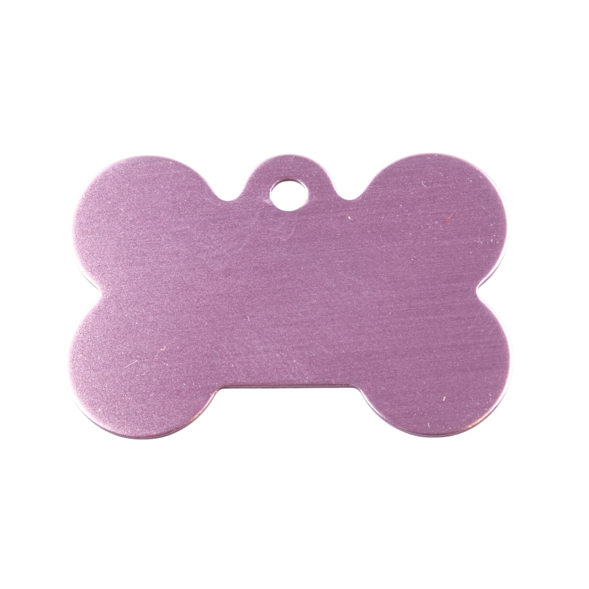 Rosa-lila Hundemarke Alu Knochen aus Aluminium, stilvolles Gravurschild für Hunde im Bereich Tierbedarf.