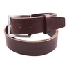 Ledergürtel „Classic“ Braun aus Vollrindleder mit austauschbarer Schnalle. Handgefertigt in Deutschland für stilvolle Herrenmode.
