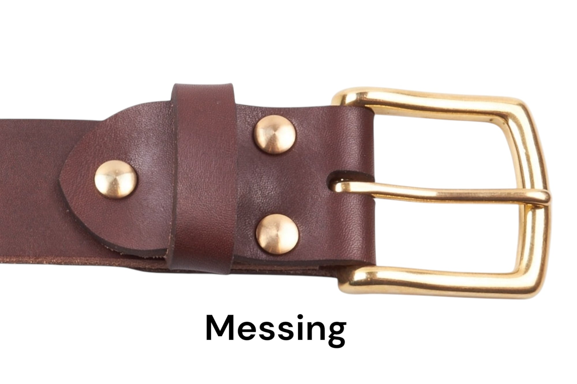 Ledergürtel „Classic“ Braun mit messingfarbener Schnalle. Robustes Accessoire aus pflanzlich gegerbtem Leder für individuellen Look.