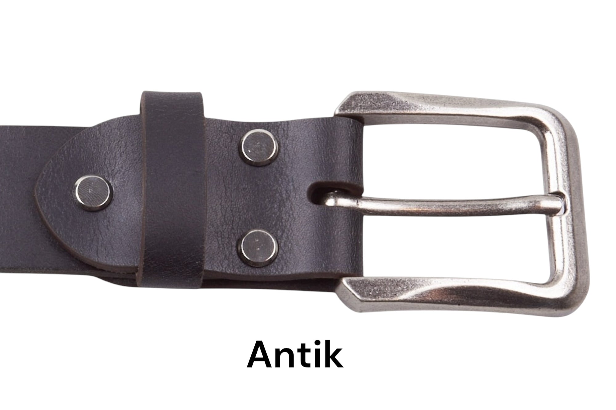 Ledergürtel „Classic“ Schwarz mit Schnalle im Antik-Look. Klassischer Herrengürtel mit rustikalem Charme, handgefertigt in Deutschland.