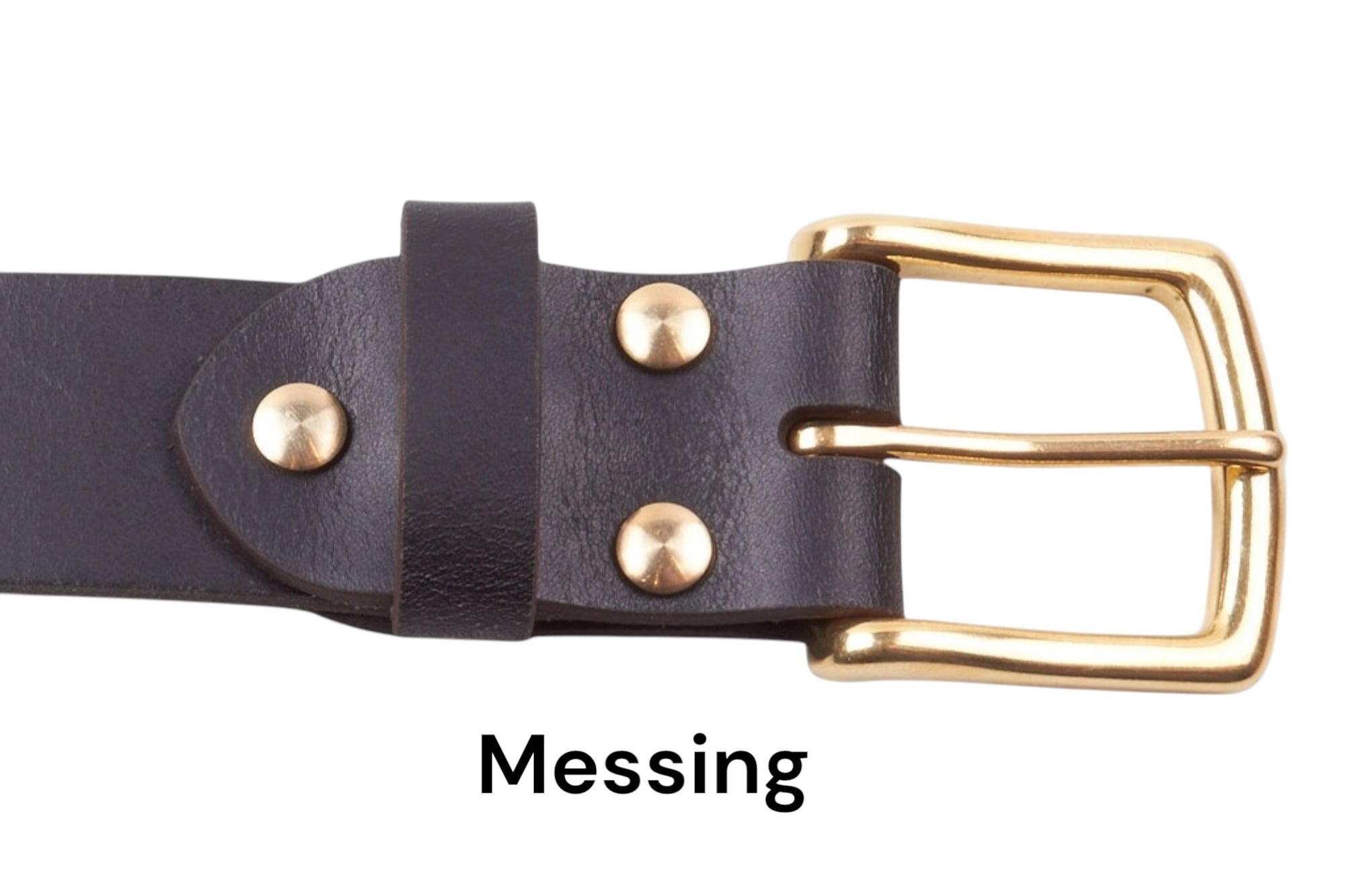 Ledergürtel „Classic“ Schwarz mit messingfarbener Schnalle. Robuster Gürtel für stilvolle Outfits in Business und Freizeit.