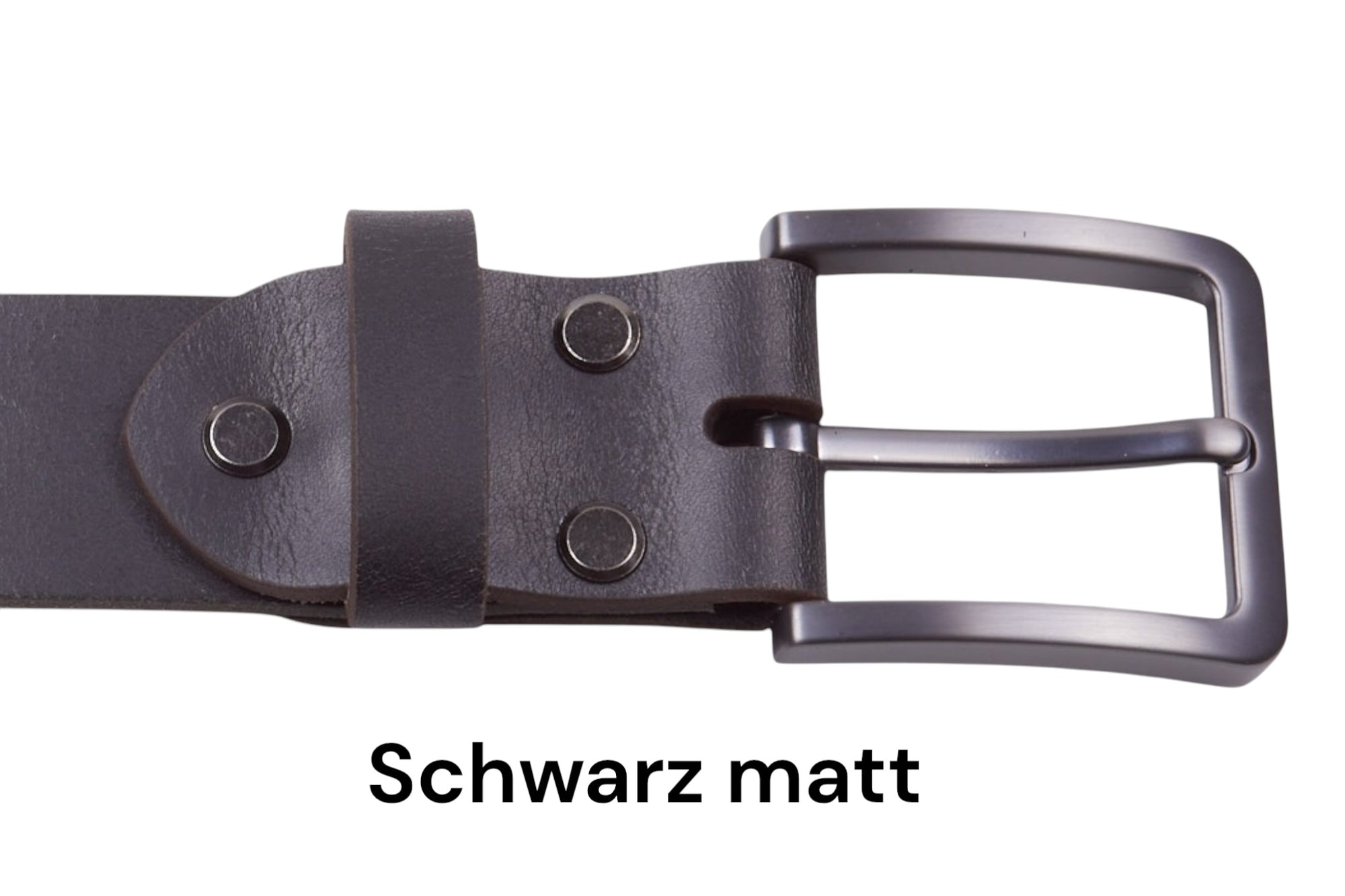 Ledergürtel „Classic“ Schwarz mit matt schwarzer Schnalle. Minimalistischer Look für stilbewusste Männer, langlebig und hochwertig.