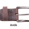 Ledergürtel „KernRind“ Braun mit antik wirkender Metallschnalle und handgefertigtem Finish. Klassisches Design für besondere Anlässe.