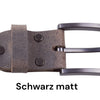 Ledergürtel „MeisterBüffel" Grau mit schwarz matter Schnalle. Moderner Gürtel für stilbewusste Männer.