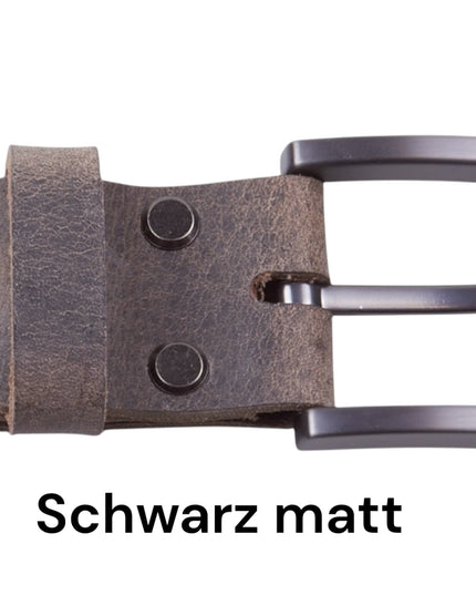 Ledergürtel „MeisterBüffel" Grau