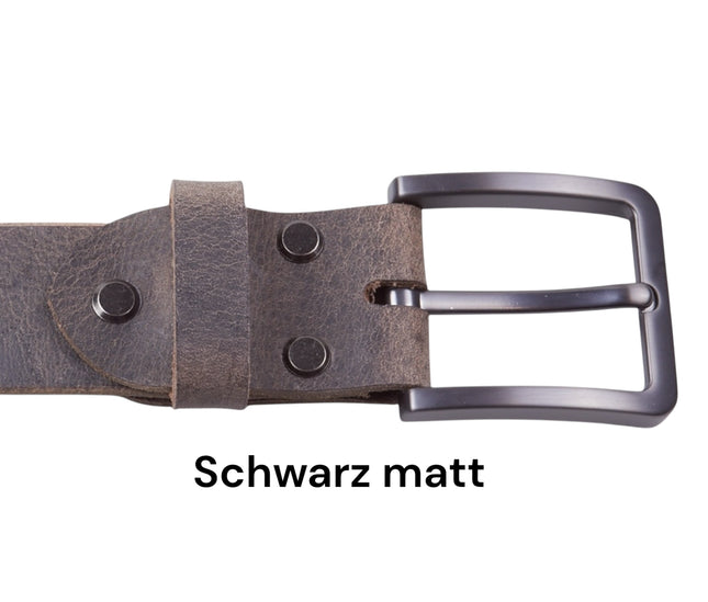 Ledergürtel „MeisterBüffel" Grau