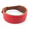 Schweißhalsung Leder rot mit Neoprenpolsterung