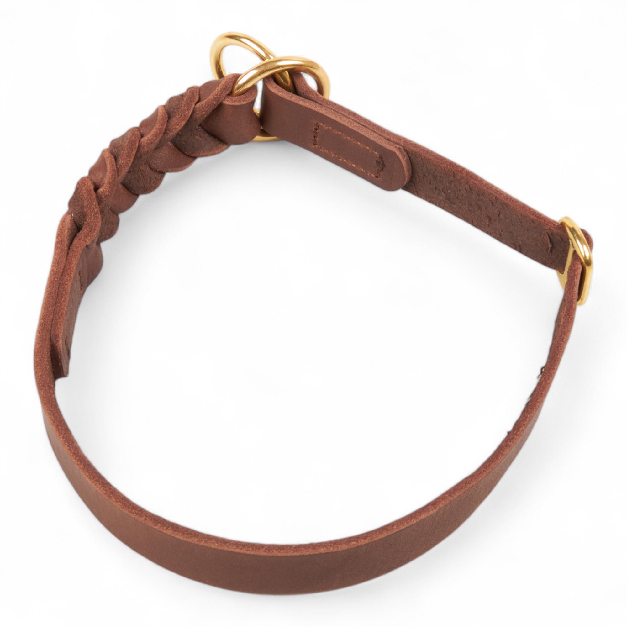 Zugstopp Hundehalsband Light "Brass Line"